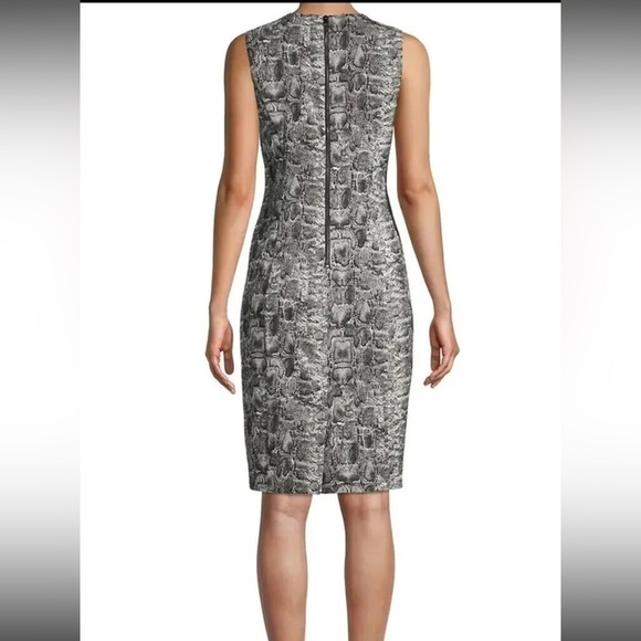 $498 KOBI HALPERIN Sz2 BEATRICE PYTHON-PRINT SLEEVELESS SHEATH DRESS - Picture 8 of 11